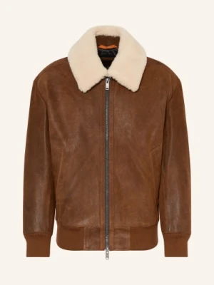 Boss Kurtka Skórzana Jonier braun