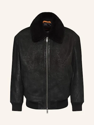 Boss Kurtka Skórzana Jonier schwarz