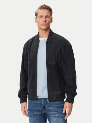 BOSS Kurtka skórzana Jonorve 50562519 Granatowy Regular Fit