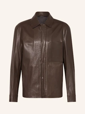 Boss Kurtka Skórzana Mandalo braun