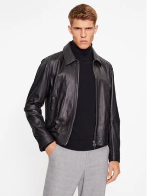 Boss Kurtka skórzana Mapson3 50499425 Czarny Regular Fit