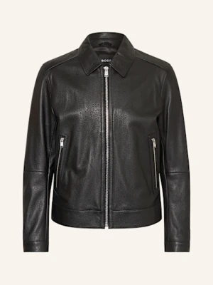 Boss Kurtka Skórzana mapson4 schwarz