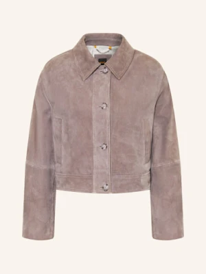 Boss Kurtka Skórzana Sadela lila