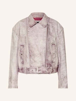 Boss Kurtka Skórzana Sakady pink