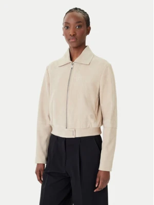 BOSS Kurtka skórzana Salene 50552203 Beżowy Regular Fit