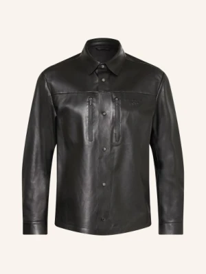 Boss Kurtka Skórzana schwarz