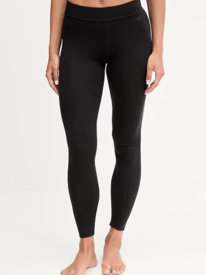 BOSS legginsy lounge z domieszką wełny damskie kolor czarny gładkie 50550092