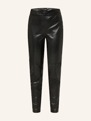 Boss Legginsy Taskin Z Imitacji Skóry schwarz