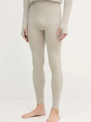 BOSS legginsy z dodatkiem wełny męskie kolor zielony gładkie 50544376
