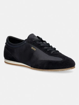 BOSS Lineor sneakersy męskie skórzane granatowy