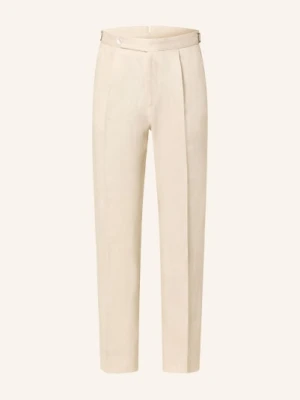 Boss Lniane Spodnie Chino Perino O Zwężanym Kroju beige