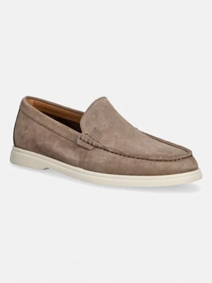 BOSS loafersy męskie zamszowe Sienne