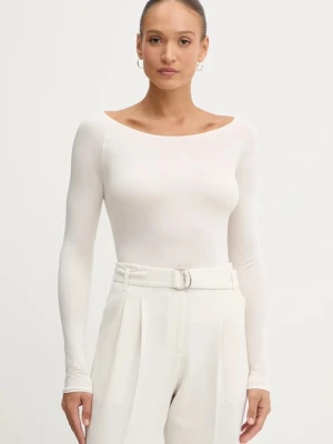 BOSS longsleeve Edupla1 kolor beżowy 50553548