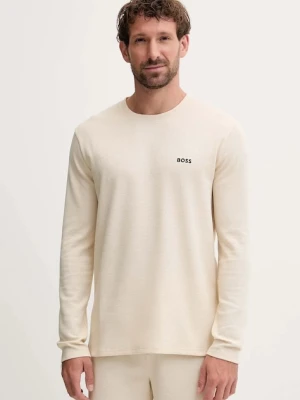 BOSS longsleeve lounge kolor beżowy gładki 50535870