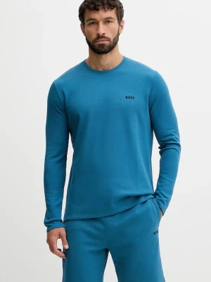 BOSS longsleeve lounge kolor niebieski gładki 50535870