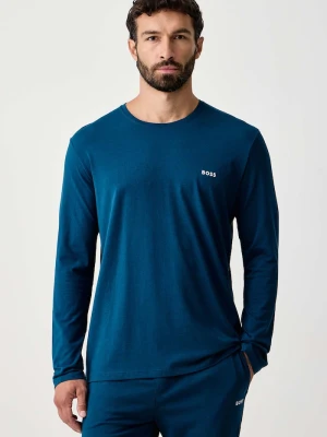 BOSS longsleeve lounge męski bawełniany z elastanem Mix&Match LS-Shirt R niebieski