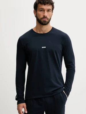 BOSS longsleeve lounge męski kolor granatowy z aplikacją 50550484