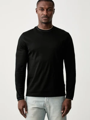 BOSS longsleeve męski bawełniany H-Tenison czarny
