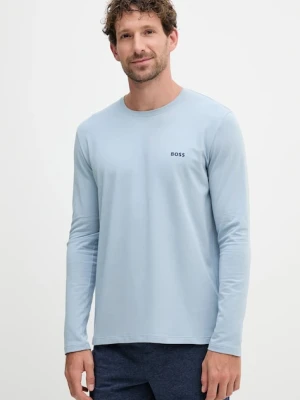 BOSS longsleeve męski kolor niebieski gładki 50515389