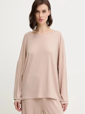 BOSS longsleeve piżamowy damska kolor beżowy 50550693