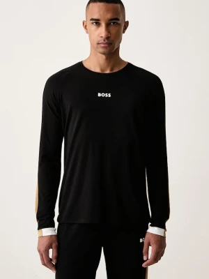 BOSS longsleeve piżamowy męski z bawełną Balance LS-Shirt czarny