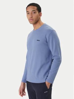 BOSS Longsleeve Waffle 50535870 Błękitny Regular Fit