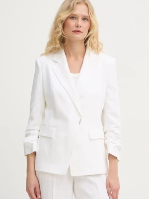 BOSS marynarka dwurzędowa damska z lnem Jia8