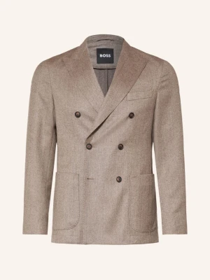Boss Marynarka Garniturowa Hanry, Krój Slim Fit braun 240 OPEN BROWN