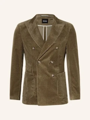 Boss Marynarka Garniturowa Hanry Slim Fit Ze Sztruksu gruen