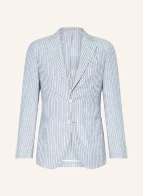 Boss Marynarka Garniturowa Heston Slim Fit Z Lnem blau