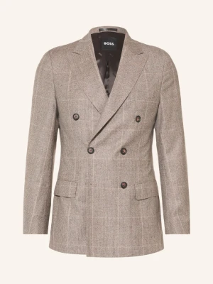 Boss Marynarka Garniturowa Huge Slim Fit braun 248 OPEN BROWN