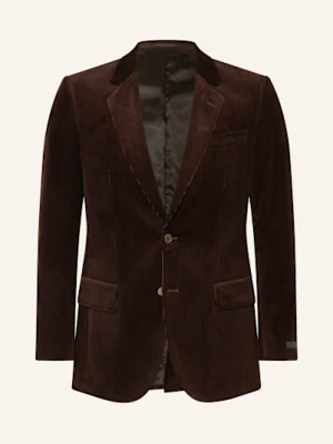 Boss Marynarka Garniturowa Sb-Suit Slim Fit Ze Sztruksu braun