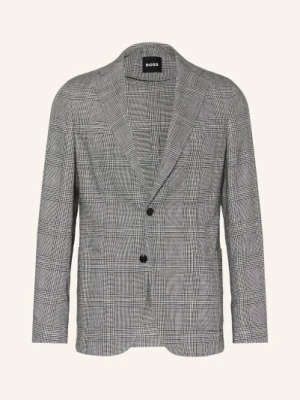 Boss Marynarka Hanry Slim Fit Z Lnem schwarz