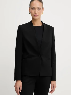 BOSS marynarka kolor czarny jednorzędowa gładka 50541998