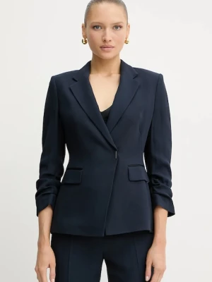 BOSS marynarka kolor granatowy dwurzędowa gładka 50542005
