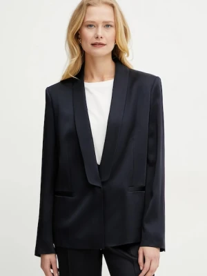 BOSS marynarka kolor granatowy jednorzędowa gładka 50537473