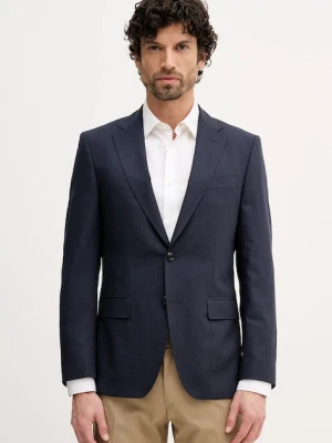 BOSS marynarka z dodatkiem wełny męska kolor granatowy 50557328