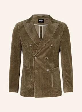 Boss Marynarka Garniturowa Hanry Slim Fit Ze Sztruksu gruen