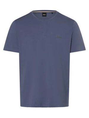 BOSS Męska koszulka do piżamy - Mix&amp;Match T-shirt R Mężczyźni Bawełna niebieski jednolity,