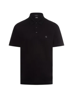 BOSS Męska koszulka polo - C-Parris 01 Mężczyźni Bawełna czarny jednolity,