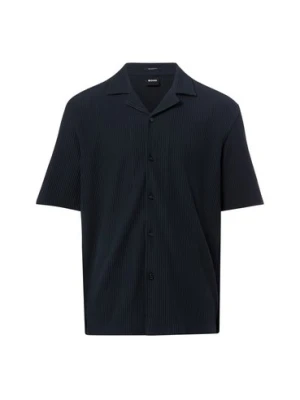 Zdjęcie produktu BOSS koszulka z krótkim rękawem - Lars Camp Mężczyźni Comfort Fit Bawełna niebieski