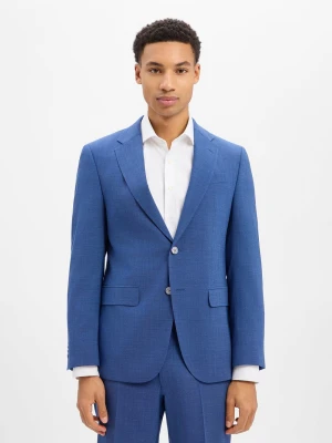 BOSS Męska marynarka garniturowa z wełny dziewiczej - Jasper Mężczyźni Regular Fit Sztuczne włókno niebieski jednolity,