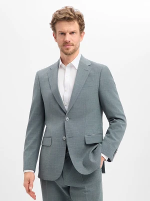 BOSS Męska modułowa marynarka garniturowa z zawartością wełny dziewiczej - Jasper Mężczyźni Regular Fit niebieski|zielony,