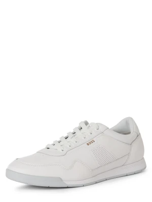 BOSS Męskie buty casual - Titanium SL_Itpf Mężczyźni skóra biały jednolity,