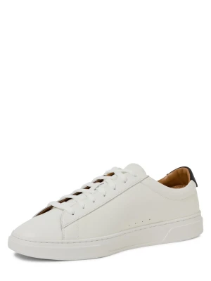BOSS Męskie skórzane buty sportowe - Kieran Tenn allt Mężczyźni skóra biały jednolity,