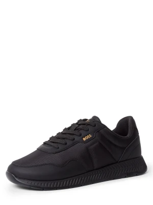BOSS Męskie sneakersy - Titanium Runn Mężczyźni Tekstylia czarny jednolity,