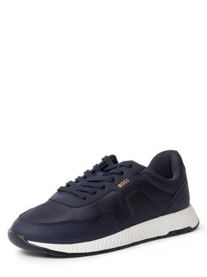 BOSS Męskie sneakersy - Titanium Runn Mężczyźni Tekstylia niebieski jednolity,