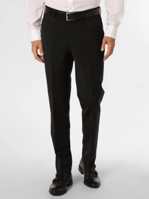 BOSS Męskie spodnie od garnituru modułowego Mężczyźni Regular Fit Sztuczne włókno czarny jednolity,