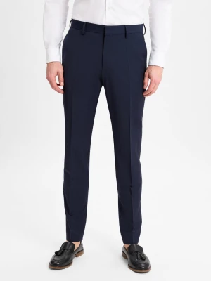 BOSS Męskie spodnie od garnituru modułowego Mężczyźni Slim Fit Sztuczne włókno niebieski jednolity,