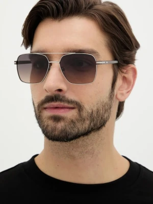 BOSS okulary przeciwsłoneczne męskie kolor brązowy BOSS 1846/G/S